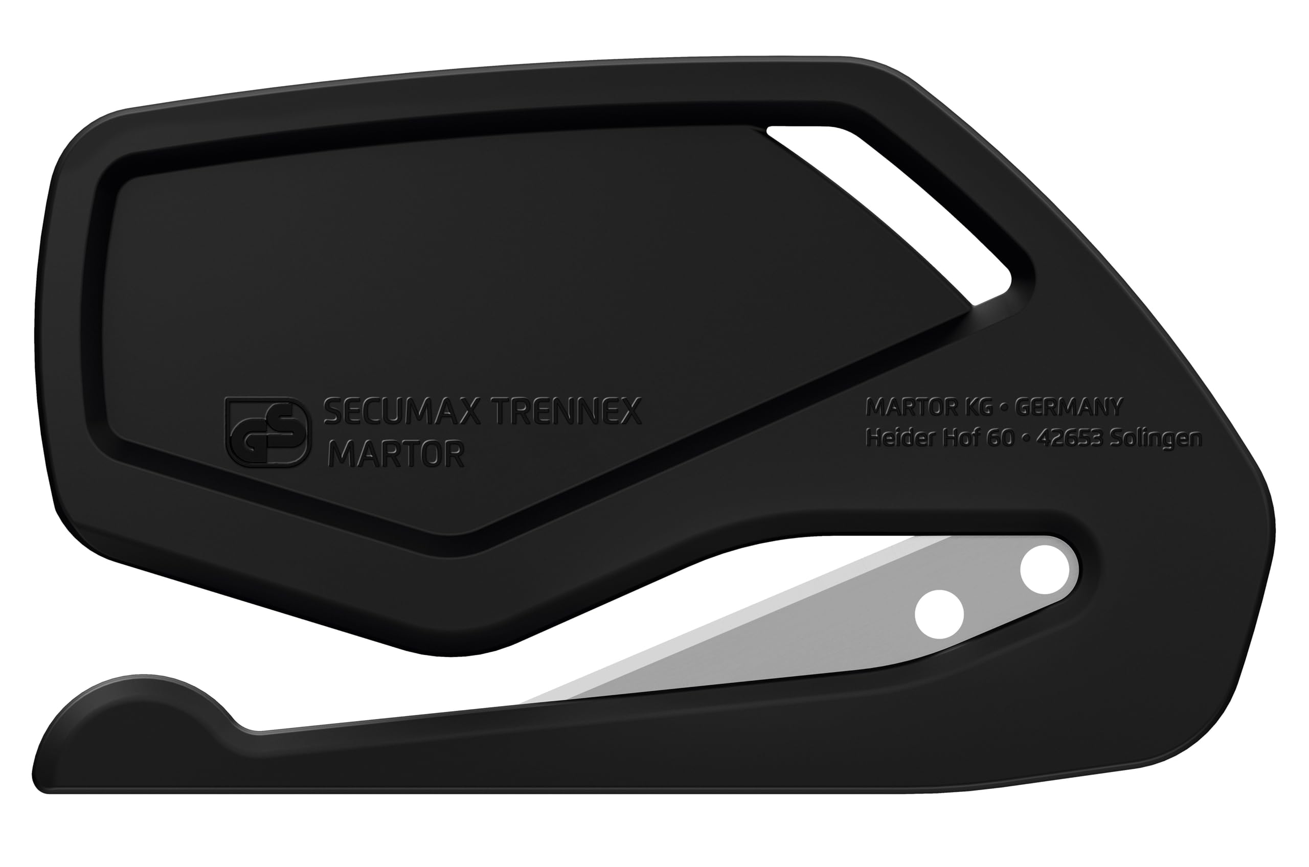 MARTOR 100 x Coltello di sicurezza, lama nascosta, TRENNEX con lama appuntita 85, coltello Cutter professionale, leggero, in plastica, Per mancini e destrorsi