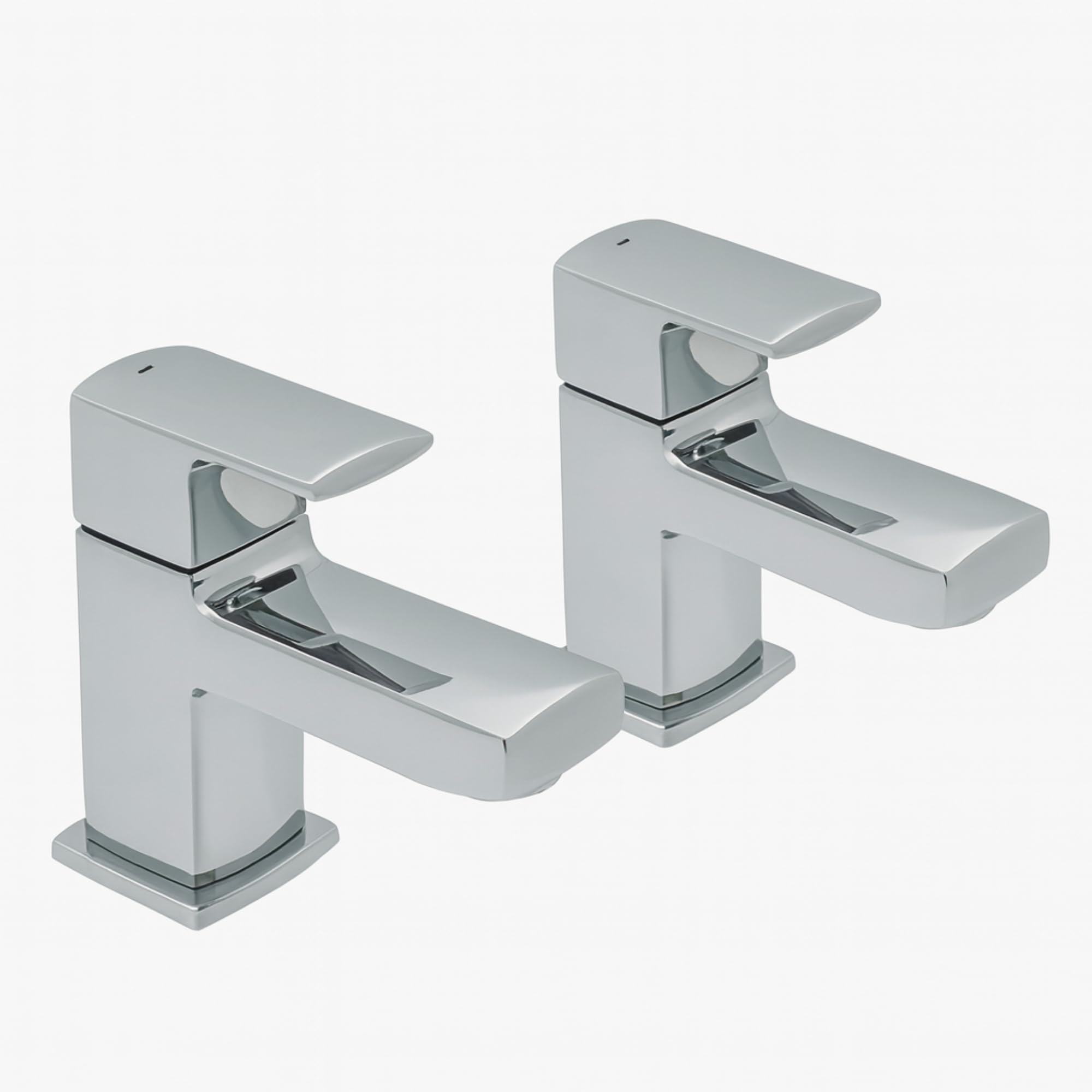 Manta Chrome Pillar Basin Tap Pair | Bathroom