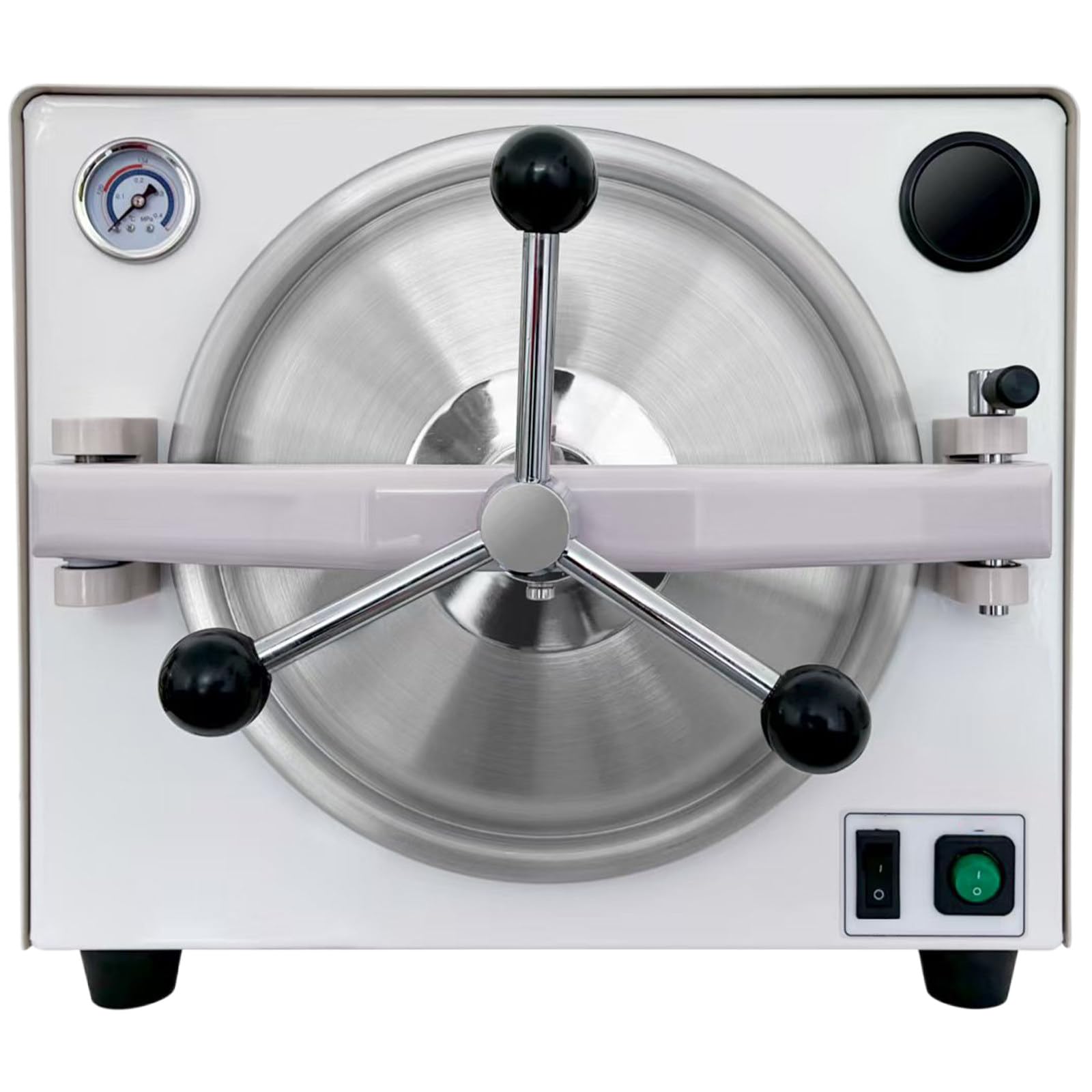 Dental Lab Autoclave Sterilizer, Macchina per Scatola di Vapore Ad Alta Pressione - Rack, Supporto per Vassoi, Tubo di Scarico, per Gli Strumenti Dentali 18L-1000W