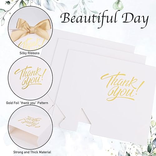 Miniatura 6 de KPOSIYA Bolsas de regalo pequeñas, paquete de 50 bolsas pequeñas de agradecimiento de 4.5 x 1.8 x 3.9 pulgadas, bolsas de regalo de papel blanco,