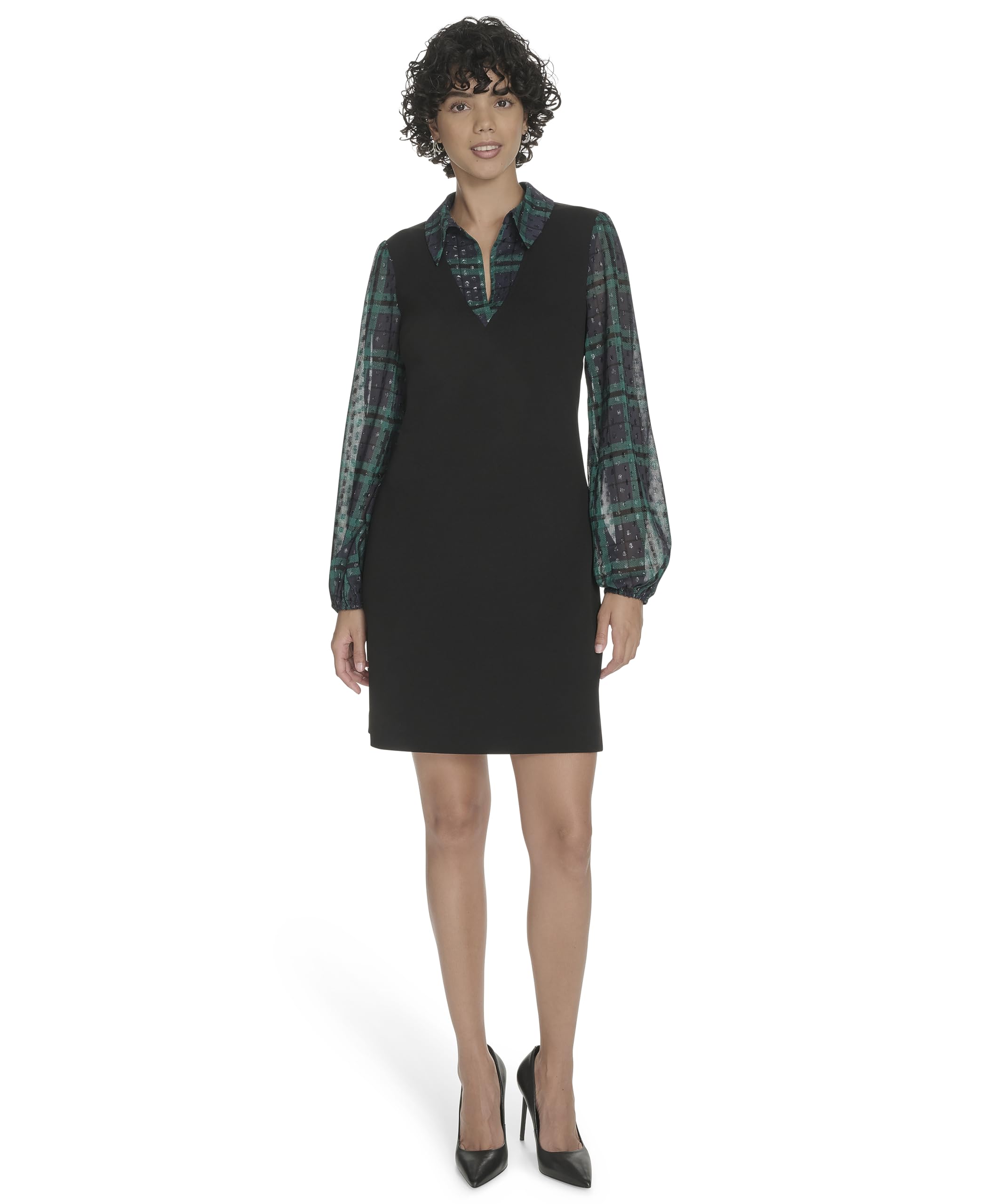 

                                                    Tommy Hilfiger Women's Long Sleeve Collared Twofer