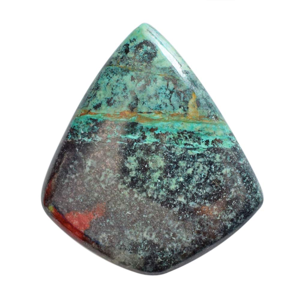 Ravishing Impressions Natural Red Green Sonora Jasper Cabochon Size 45x40x5.5 MM Sonoran Sunrise Sonoran Sunset Pendant Making Gemstone Activate The Throat Chakra, Gemstone, Sonora Jasper