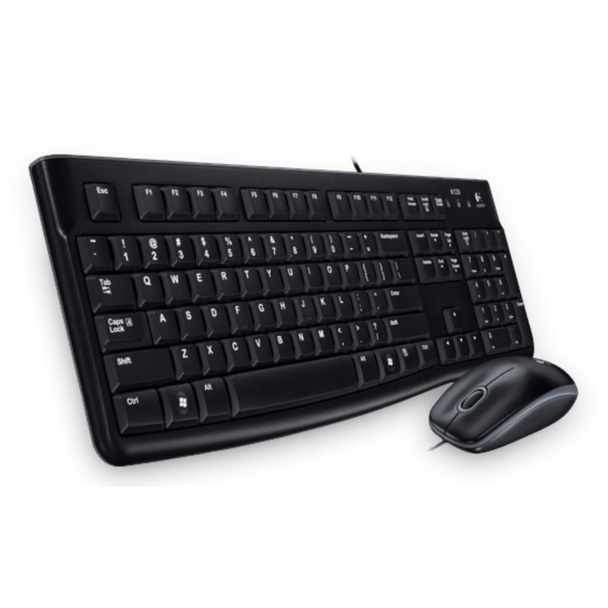 Logitech MK120 con cable, teclado y ratón HEB QWERTY con diseño resistente a salpicaduras 7