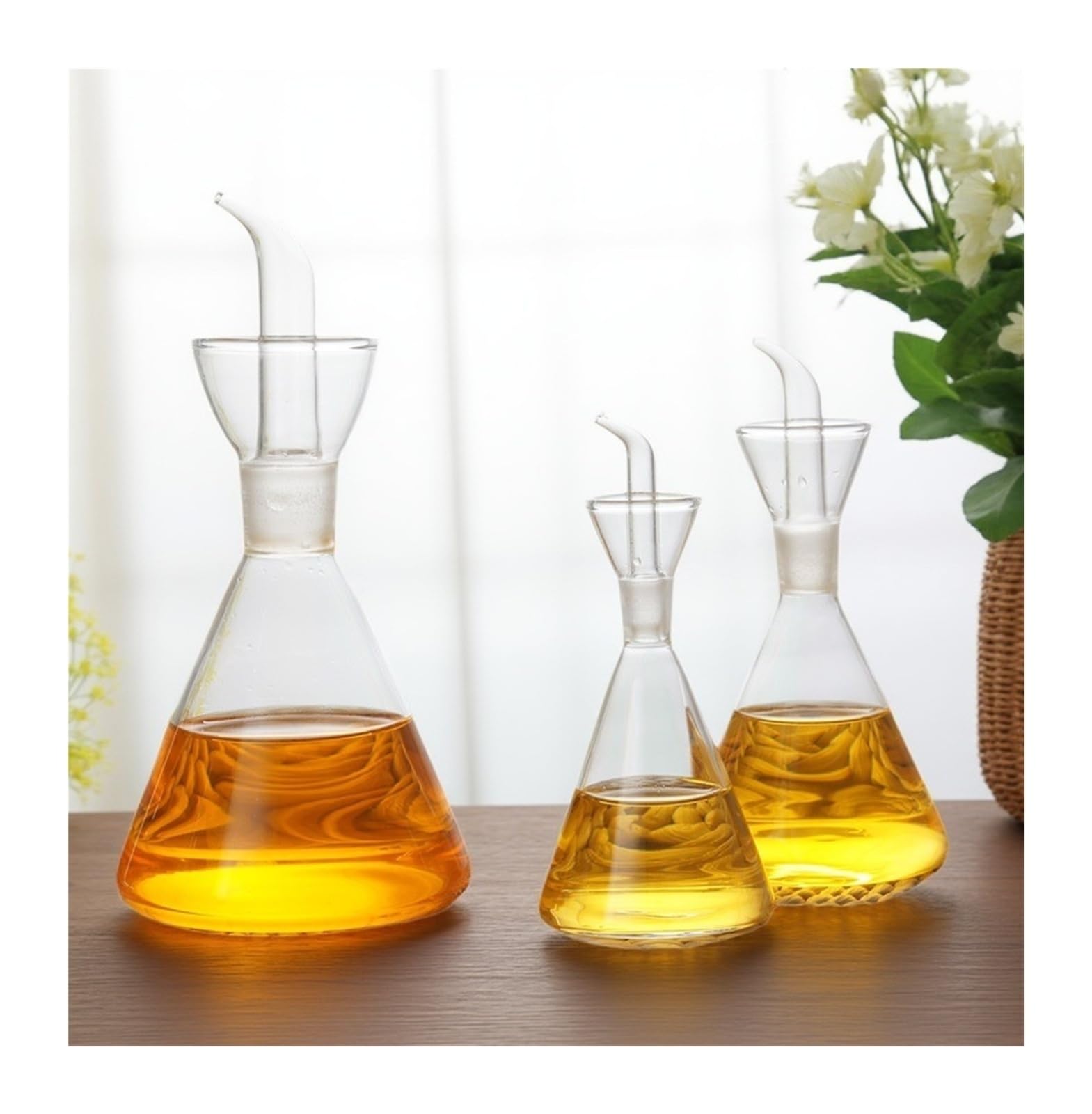 Attrezzatura for la conservazione di bottiglie olio in vetro Aceto Salsa soia Condimento Accessori da cucina(250ML)