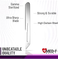 Vista 3 de Hojas 14R Dermaplaning con mango Dermaplane, paquete de 21 maquinillas de afeitar Dermaplane para rostro de mujer con mango de bisturí de acero