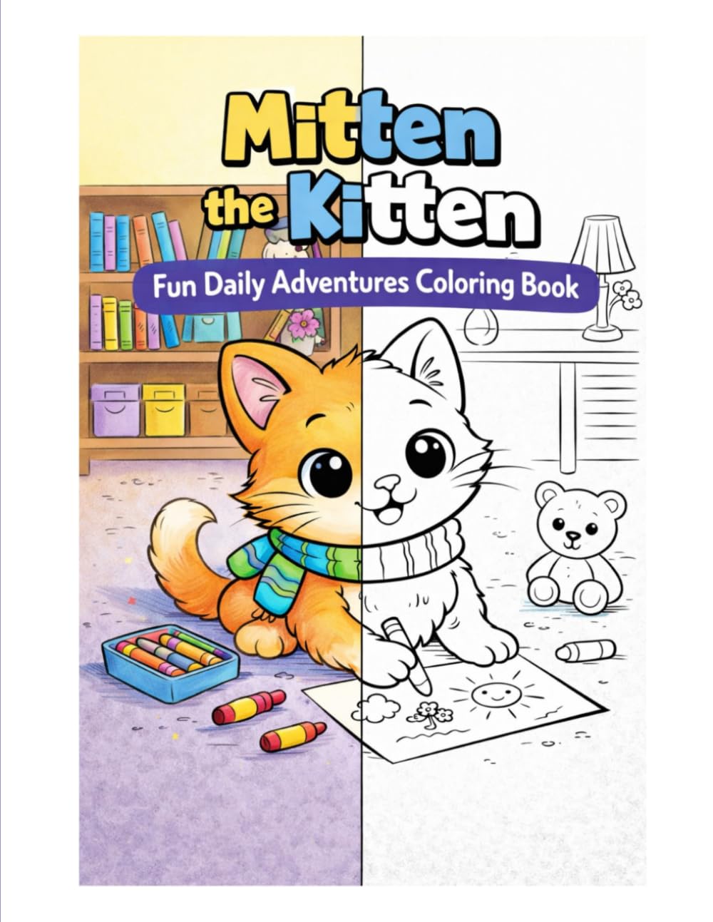 Mitten the Kitten Coloring Book for Kids: Cute and Cozy Cat Coloring Pages