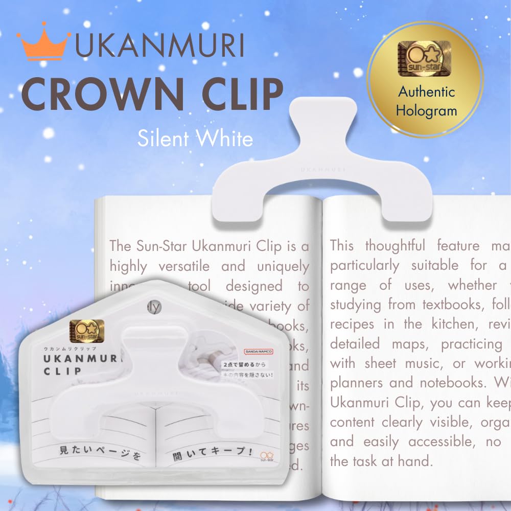 Sun-Star Versatile Crown Page Holder Clip, Ideal for Notebooks Textbooks, Sheet Music and Maps - Image 2