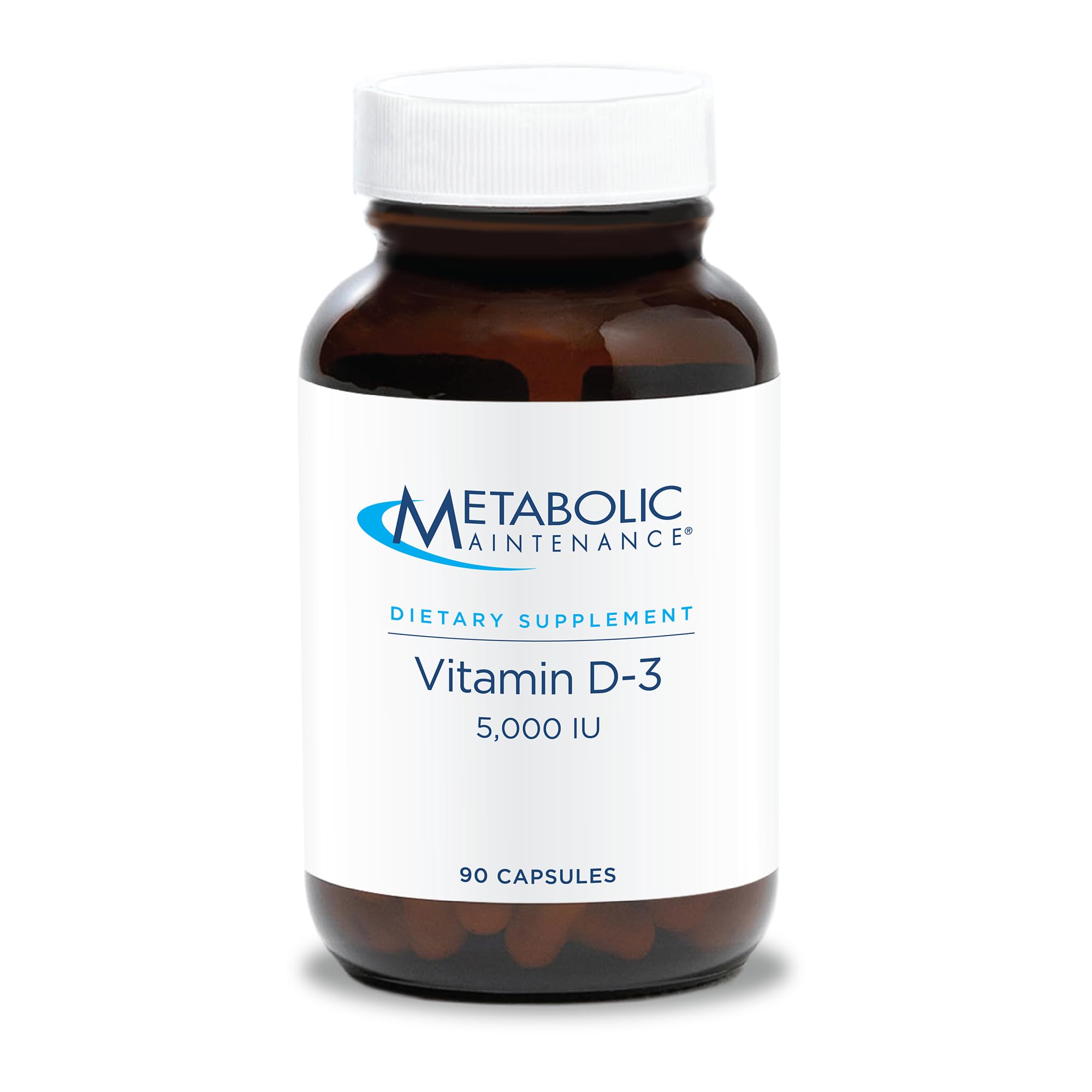 Metabolic Maintenance Vitamin D3 5000 IU - Delivers 125 mcg Vitamin D3 - Supports Bone Strength, Immune Balance & Mood Wellness - 90 Servings - 90 Capsules