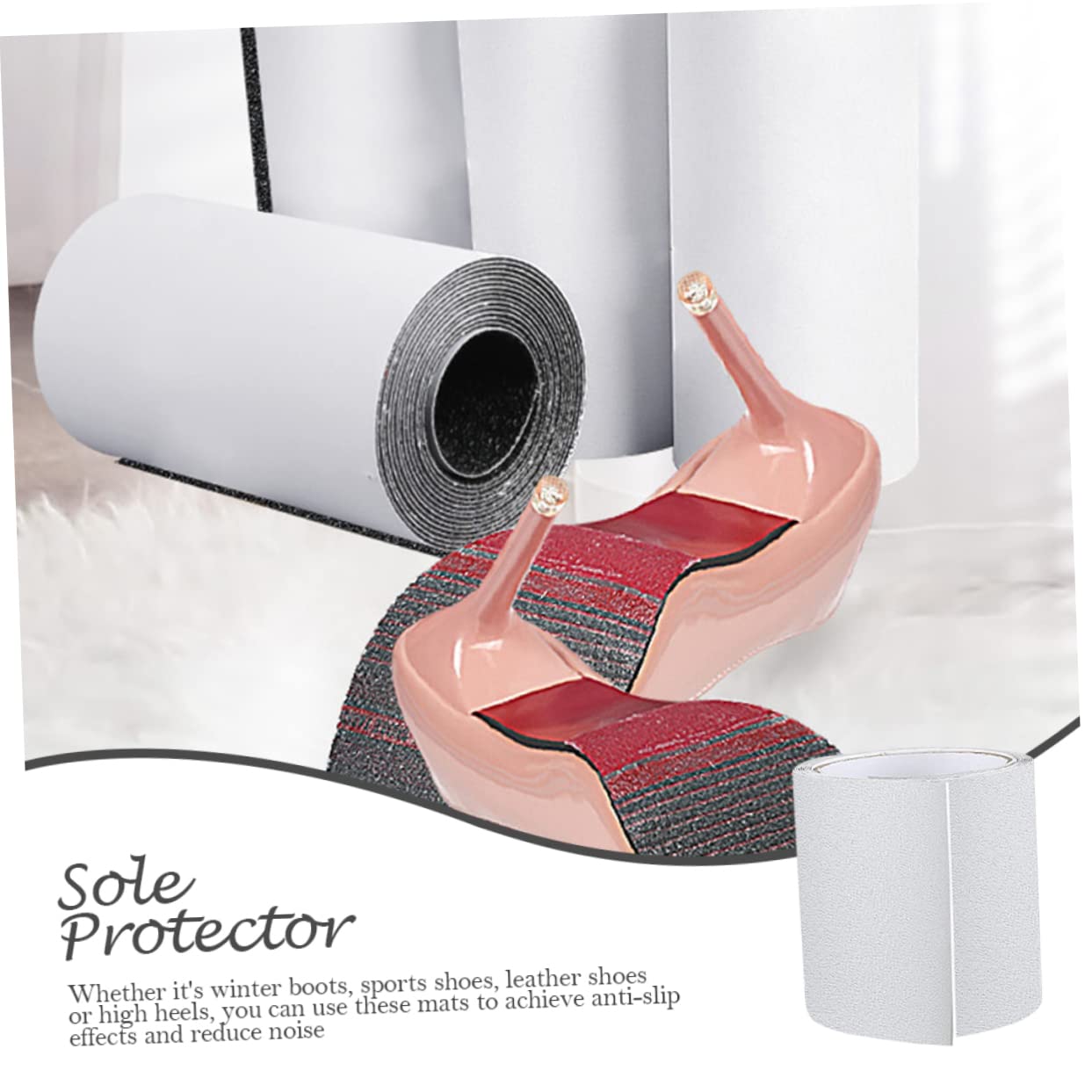 Healeved 4 Set Di Adesivi Per Scarpe Per Suole Pellicola Autoadesiva Per Suole - Adesivi Per Suole Cuscinetti Per Scarpe Resistenti All'usura in Pvc 2 * 4
