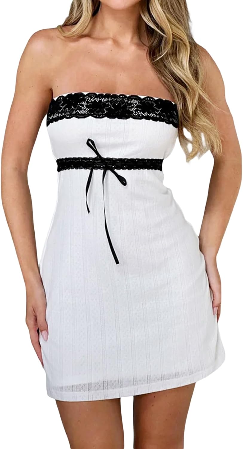 ★2024SS新作★RONRON★BANDING TUBE TOP SLEEVELESS MINI DRESS BANDING TUBE TOP SLEEVELESS MINI DRESS BLACK - RONRON 론론