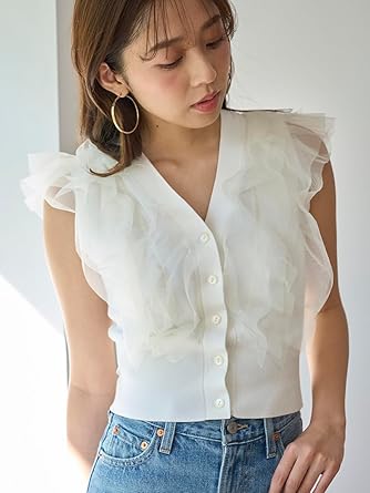 Amazon | [スナイデル] チュールフリルノースリニットプル