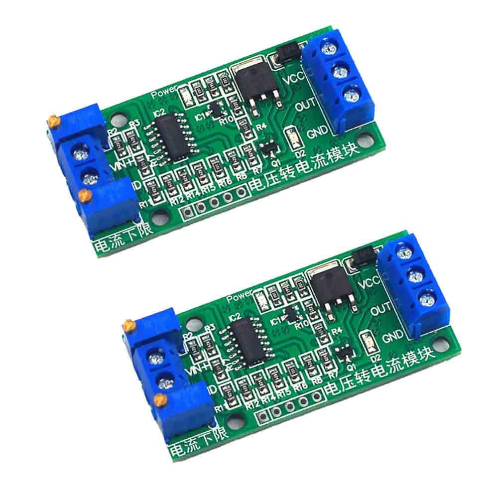 2PCS Modulo convertitore di segnale lineare da tensione a corrente 0-2.5V 3.3V 5V 10V 24V a 0-20mA 4-20mA (0-10V a 4-20mA)