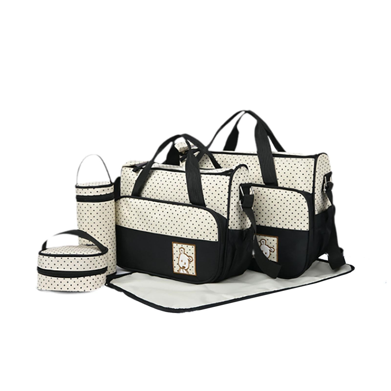 the style sutra THE STYLE SUTRA® Nappy Changing Bag Set Fashionable Mummy Tote Bag for Working Outdoor Travel Black-picture-15