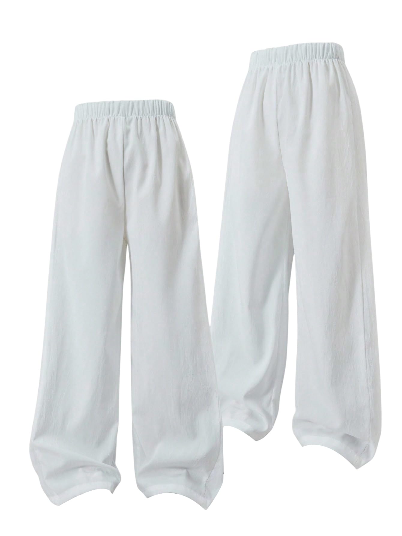 SweatyRocks Pantalon de jogging pour fille 122-152 Baggy Pantalon de jogging large Pantalon d'hiver pour adolescente fille Pantalon de survêtement jambe large Pantalon confortable
