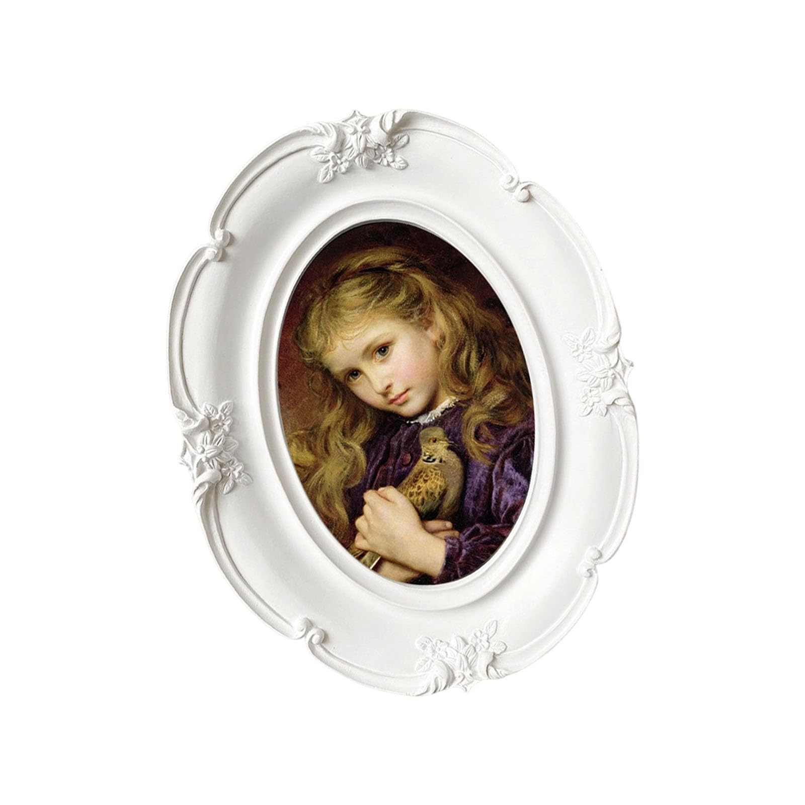 Zxfdsfdbnm Antique Ornate Oval Photo Frame for Tabletop Wall Display, Retro Picture Frame, Decorative Photo Home Decors Retro Picture
