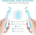 WRONTEX Electric Baby Nail Trimmer with Light – Newborn Nail Cutter with Multiple Filing Heads & Adjustable Speed for 0-6 Months Babies (Multicolor, Pack of 1) gallery image