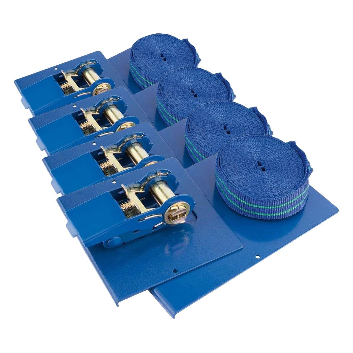 Draper Ltd5 Sangles d'arrimage pour revêtement de Sol, Bleu, 5 m (Lot de 4)