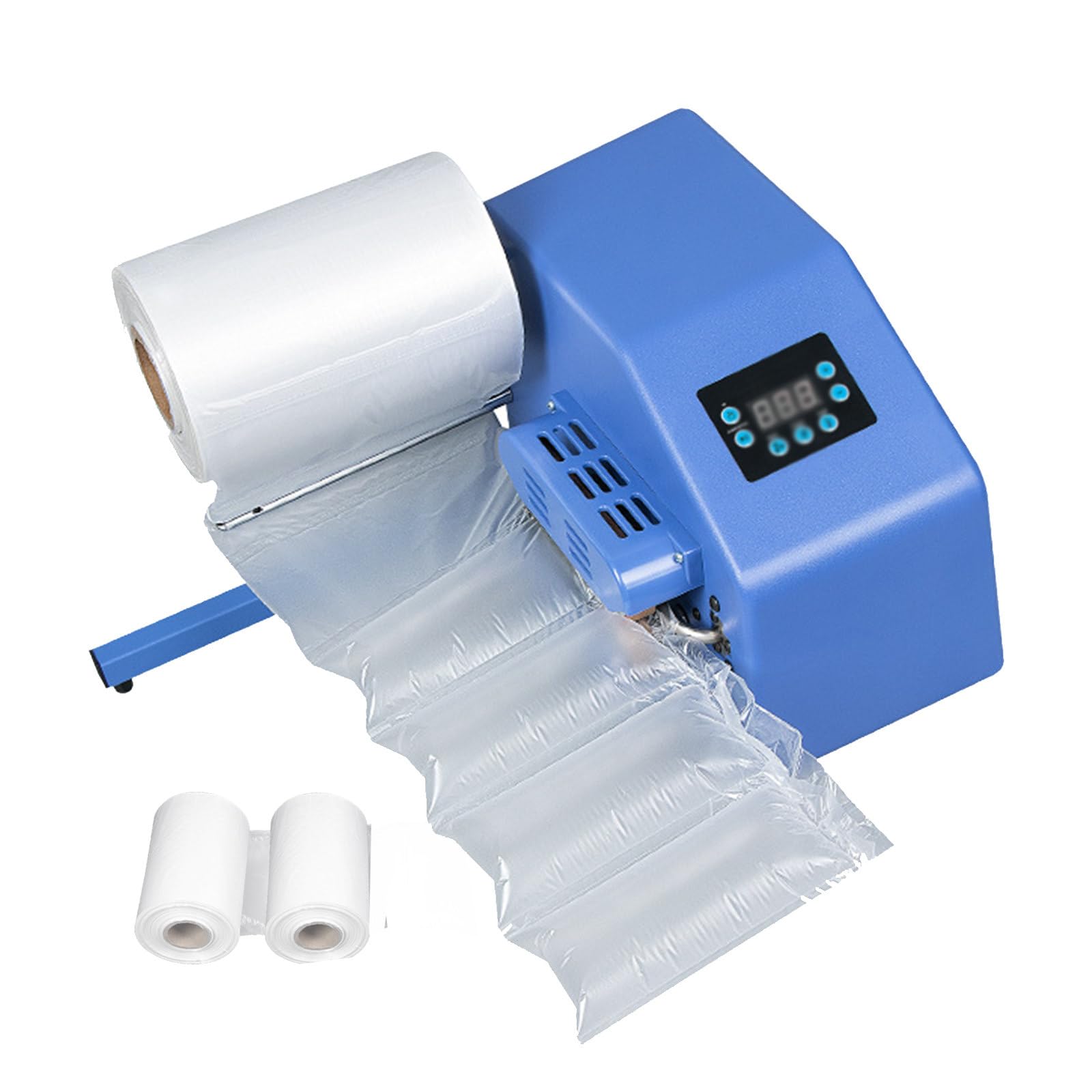 Máquina De Embalagem De Almofada De Ar Portátil, Utilizada Para Preencher Lacunas Expressas, Ajuste Da Velocidade/Temperatura Do Vento, 12 M/Min- Com Almofada De Bolha De 2 * 300 M