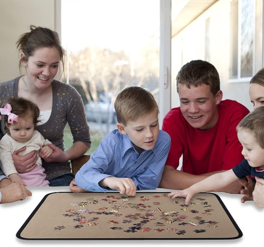 Puzzle Portable Board, Work Area 22" x 31", Portable Puzzle Board Mat, Non-Slip Flannelette Surface