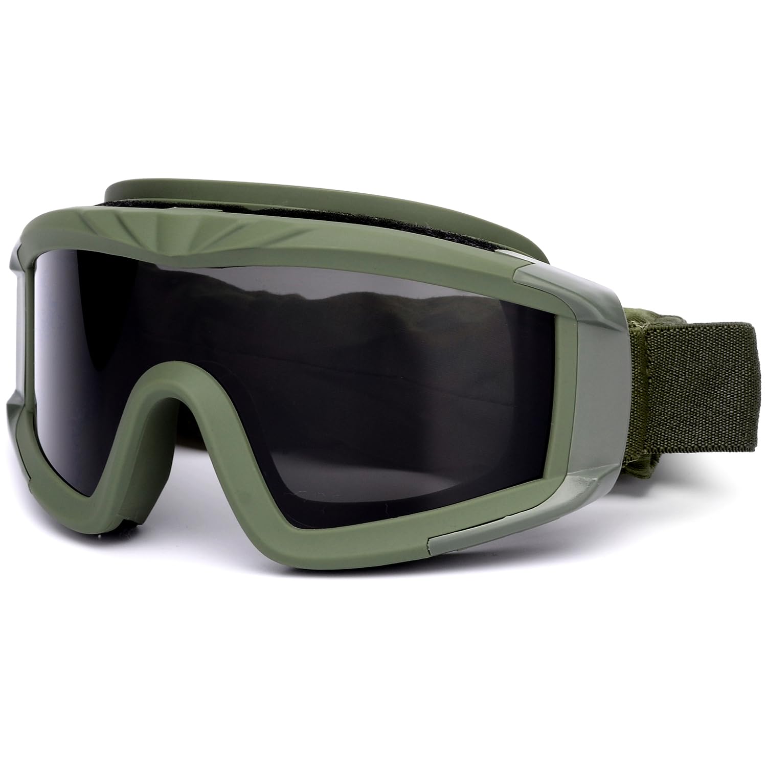 SPOSUNE Lunettes tactiques militaires pour airsoft avec 3 verres interchangeables - Résistance aux chocs - Protection UV400 - Pour homme et femme - Pour moto, équitation, paintball