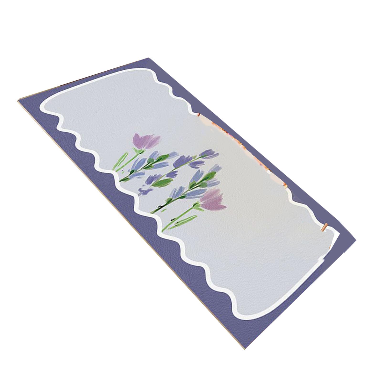Sottomano da Scrivania, Sottomano da Scrivania Bellissimo Motivo Floreale Impermeabile in PVC per Ufficio (fiore viola 40x120 cm/15,7x47,2 pollici)