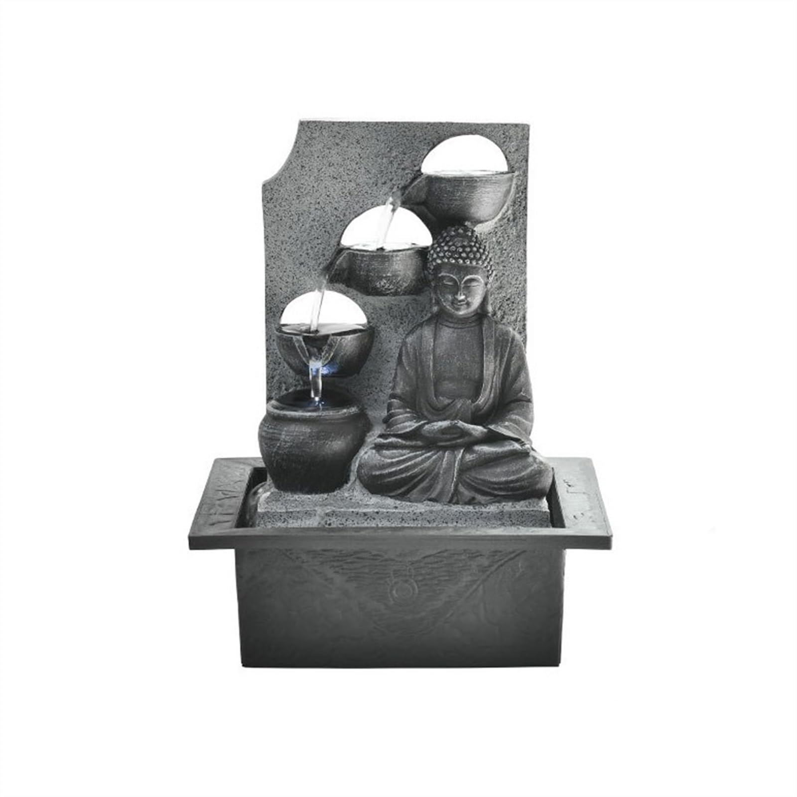 indoor Waterfall Zen Buddha Fountain Ornament Desktop Decoration Circular Water Office Landscape