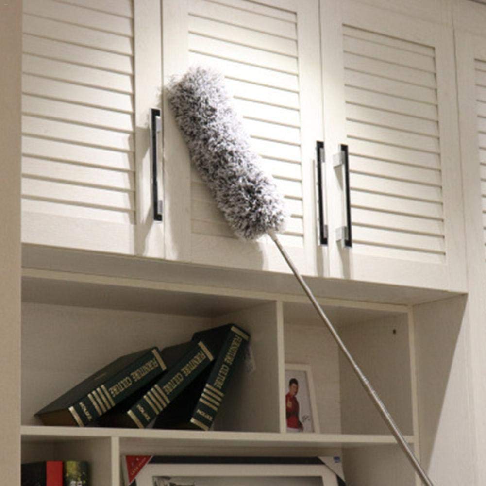 Spolverino telescopico a forma di ragnatela, estensibile, con asta telescopica in microfibra, per la pulizia di ventilatori a soffitto, persiane, ragnatela, auto normale