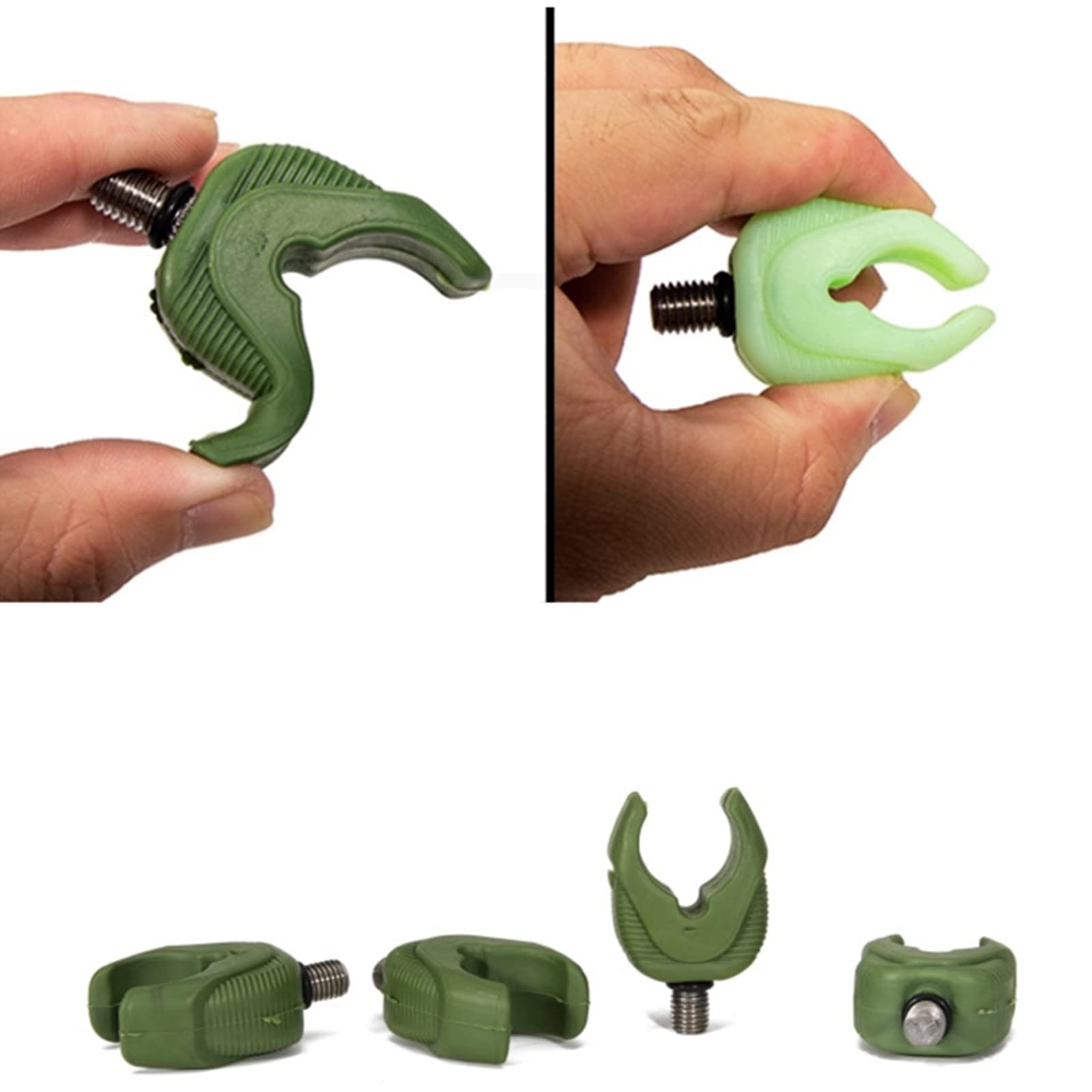 Lot De 8 Attaches En Silicone Pour Canne à Pêche – Forme Boule, 4 Ouvertures (2/4/6/8 Mm), Résiste à L’usure, Maintien Solide