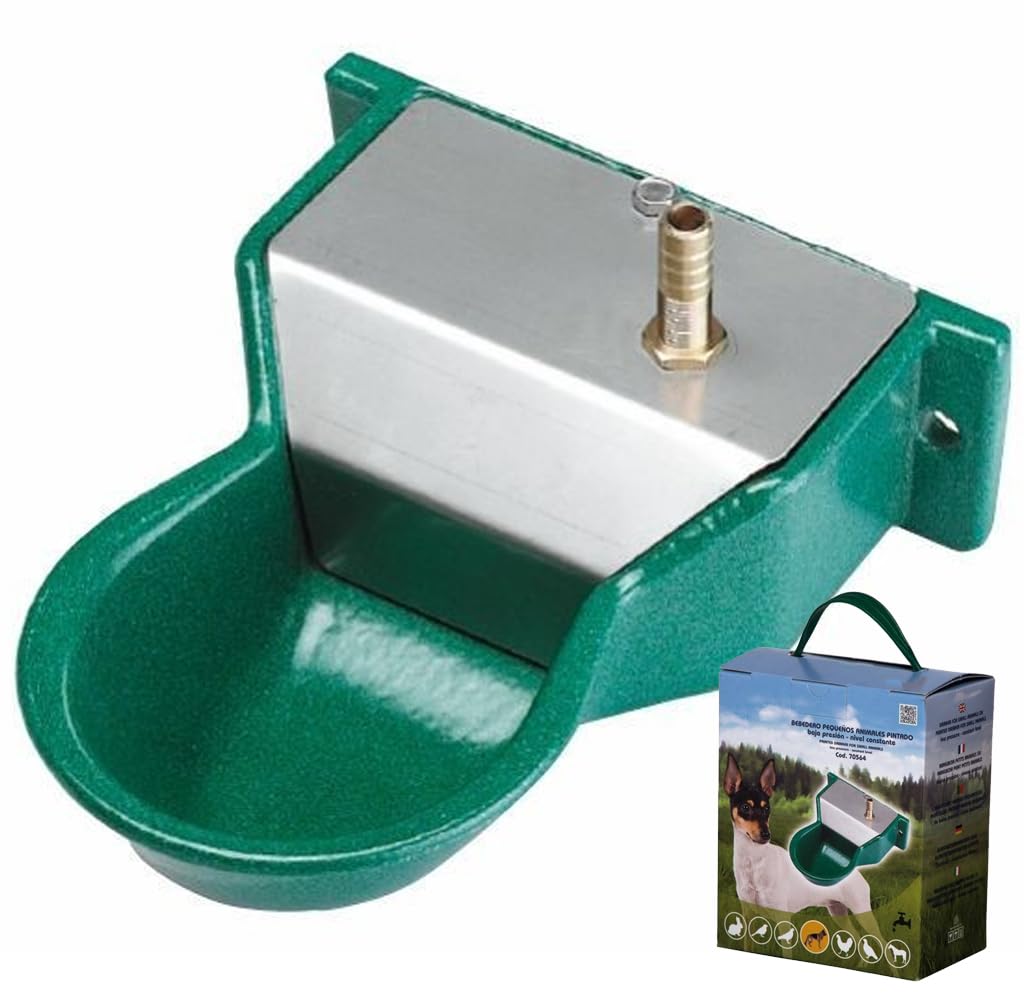 Bebedero Perro Automatico | Bebedero para Perros Pequeños | Bebedor de Agua para Perros 10x18x6cm | Bebederos Perro Pared Aluminio Verde | Dispensador de Agua Automatico Gatos Pequeños Animales