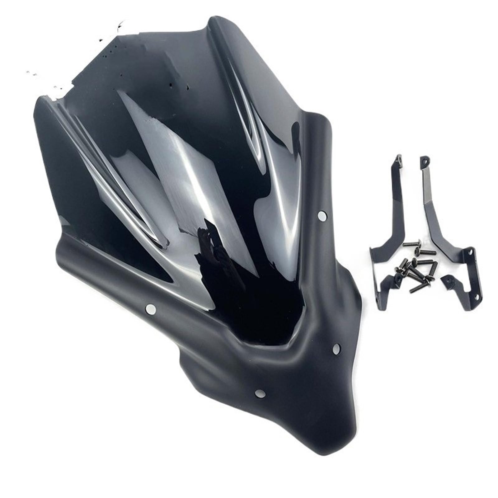 Deflektor motocykla Pasuje do YAMAHA MT07 MT-07 FZ07 2021-2022 Paragraph Length Zestaw aluminiowych szyb przednich do motocykla spojler przedłużający szyba przednia(Long black)