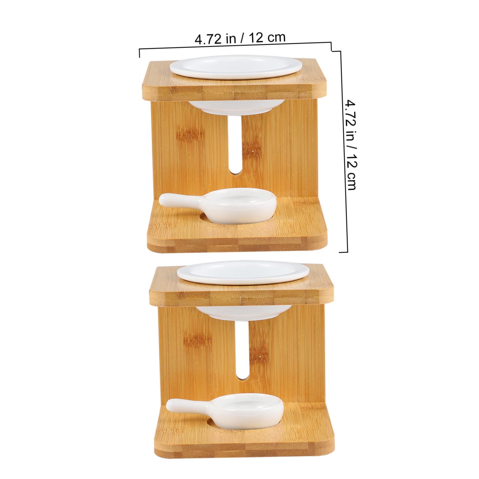 ABOOFAN 2sätze Duftkerze Aus Holz Duftkerze Aus Bambus Duftbrenner Teelicht-ölbrenner Aromatherapie-ofen Räuchergefäß Aus Holz Räuchergefäß Aus Bambus Aromatherapie Ofen Mit Kerzenhalter f