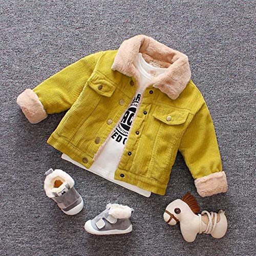 Toddler Boys Corduroy Fleece Coat 𝗦𝗵erpa Lined Single Breasted Lapel Long Sleeve Jacket Windproof Warm Coats2