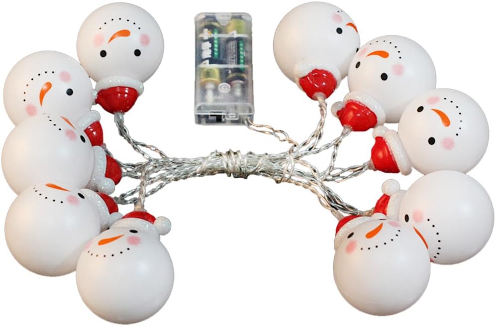 NYLSA Snowman Head LED String Light Christmas Home Decor Bulbs Party Lamp White