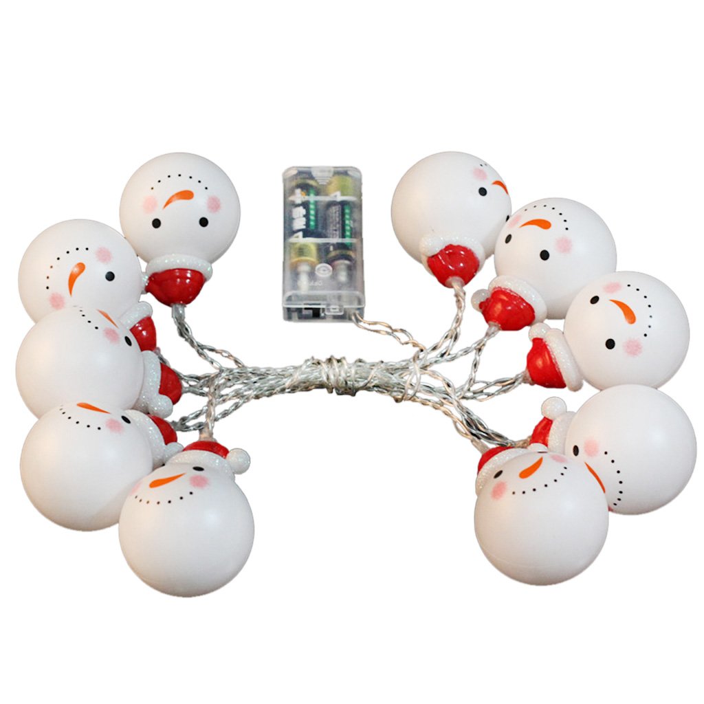 NYLSA Snowman Head LED String Light Christmas Home Decor Bulbs Party Lamp White