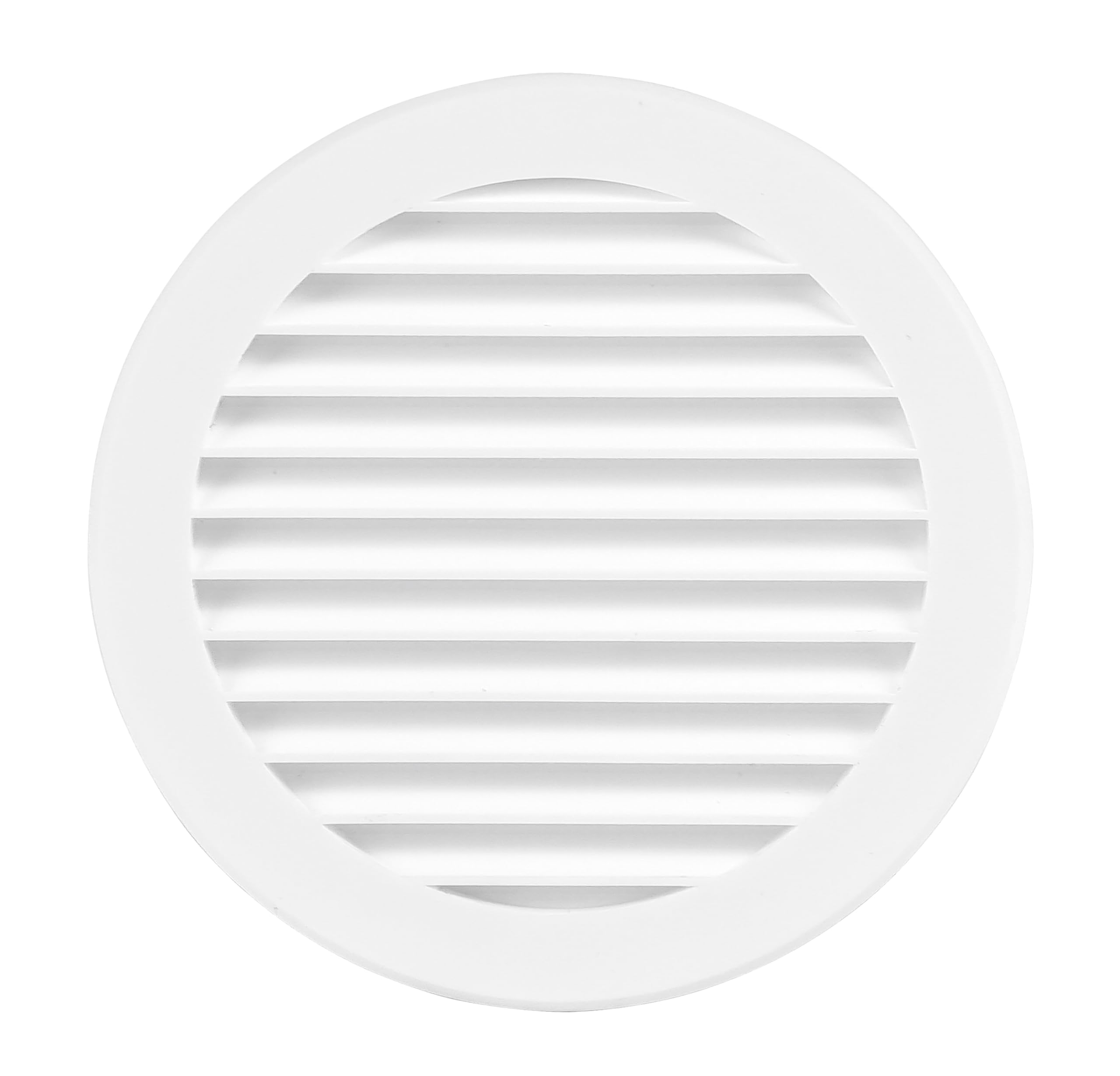 Steinberg14 Griglia di Aerazione Rotonda 125 mm - Griglie di Aerazione in Plastica Bianca - Serranda di Scarico dell'aria con flangia - Coperchio di Sfiato Interno a Parete e a Soffitto