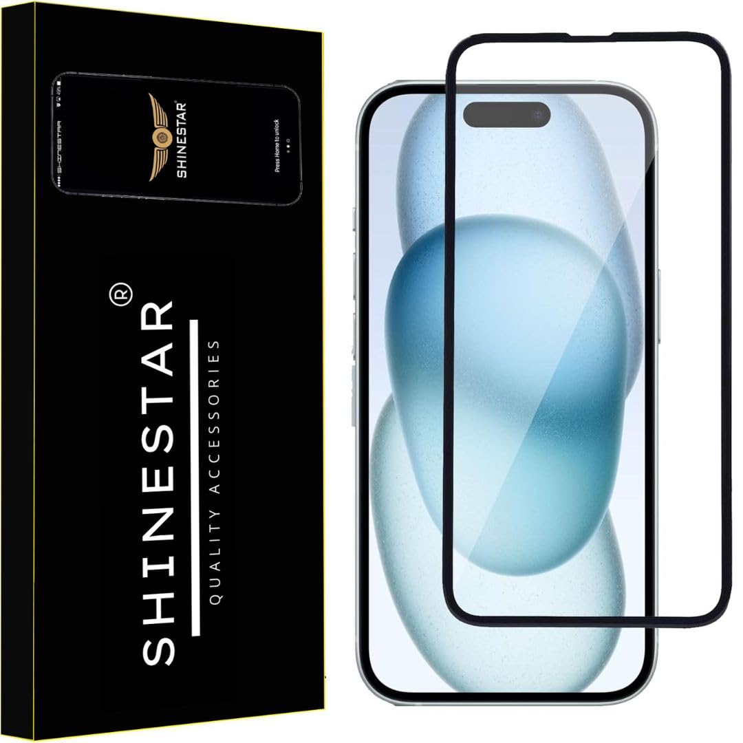 SHINESTAR Tempered Glass Screen Protector Compatible For iPhone (Black) Edge To Edge Coverage With Easy Installation for Smartphone (iPhone 15) (B0CWFHMKJP) Amazon Price History, Amazon Price Tracker