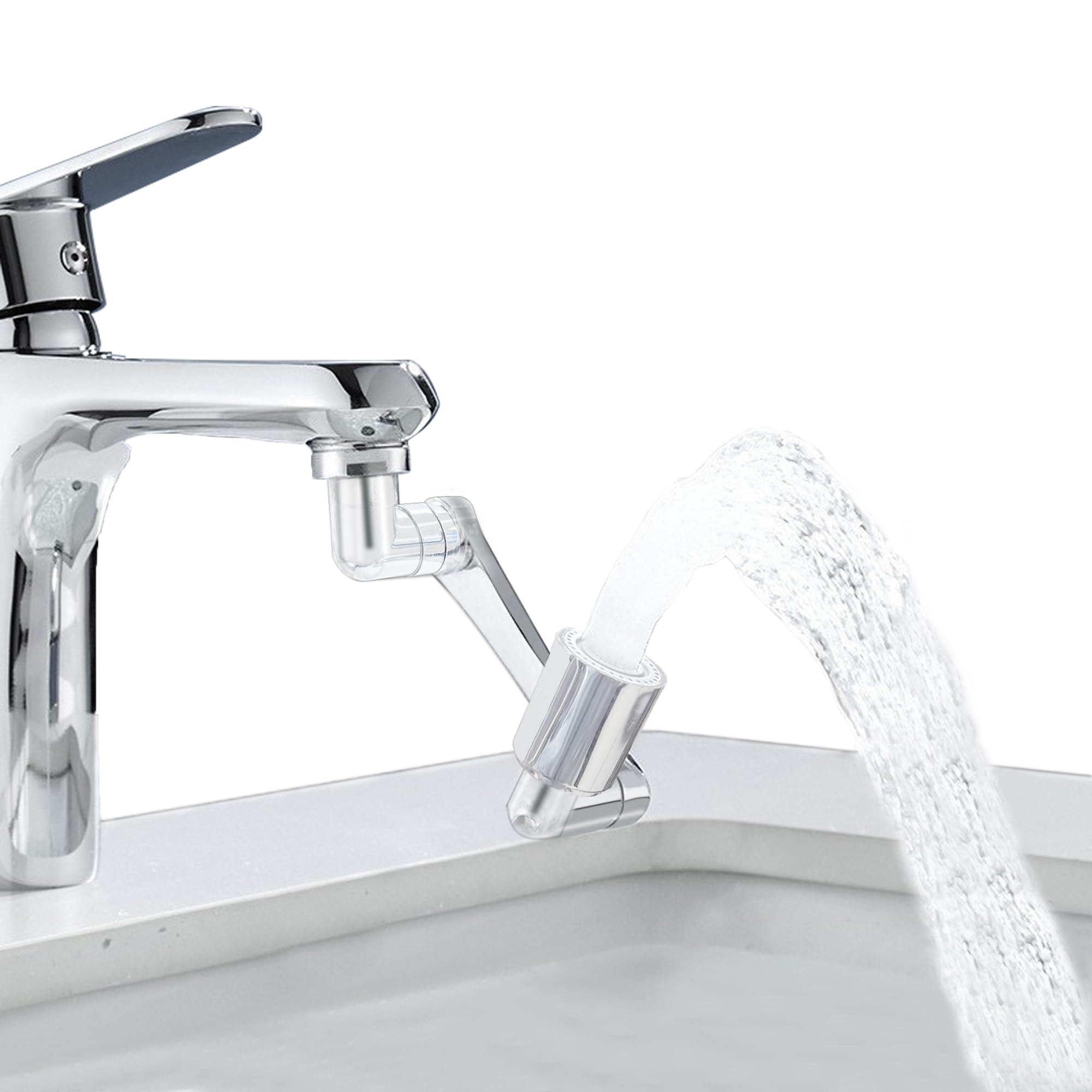 Photo 1 of 1080° Swivel Faucet Extender, 2 Sprayer Modes, Universal 360° Swivel Multifunctional Aerator, Sink Water Faucet Extension Filter, Kitchen Bathroom, Robotic Arm in Brass.