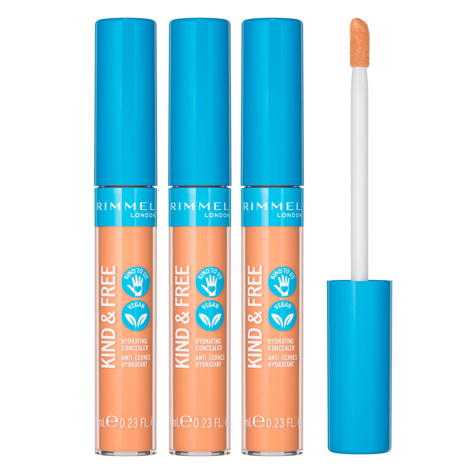 3x Rimmel London Kind & Free Correttore Liquido 020 Light - 3 Correttori