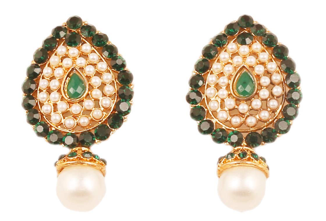 New! Touchstone Indian Bollywood Desire Traditional Style Faceted Faux Emerald