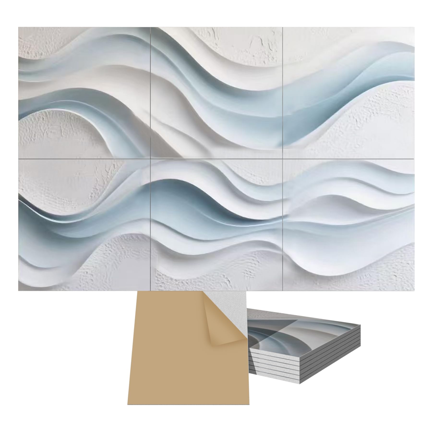 Photo 1 of TEMGCUAM Decorative Acoustic Wall Panels, 72"x48" Coverage