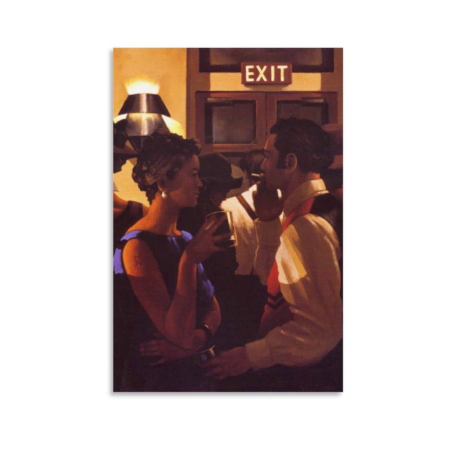 The City Cafe by jack_vettriano Wall Art Prints Poster Painting On Canvas Wall Art Poster Scroll Picture Print Walls Decor Home Posters 20x30inch(50x75cm)