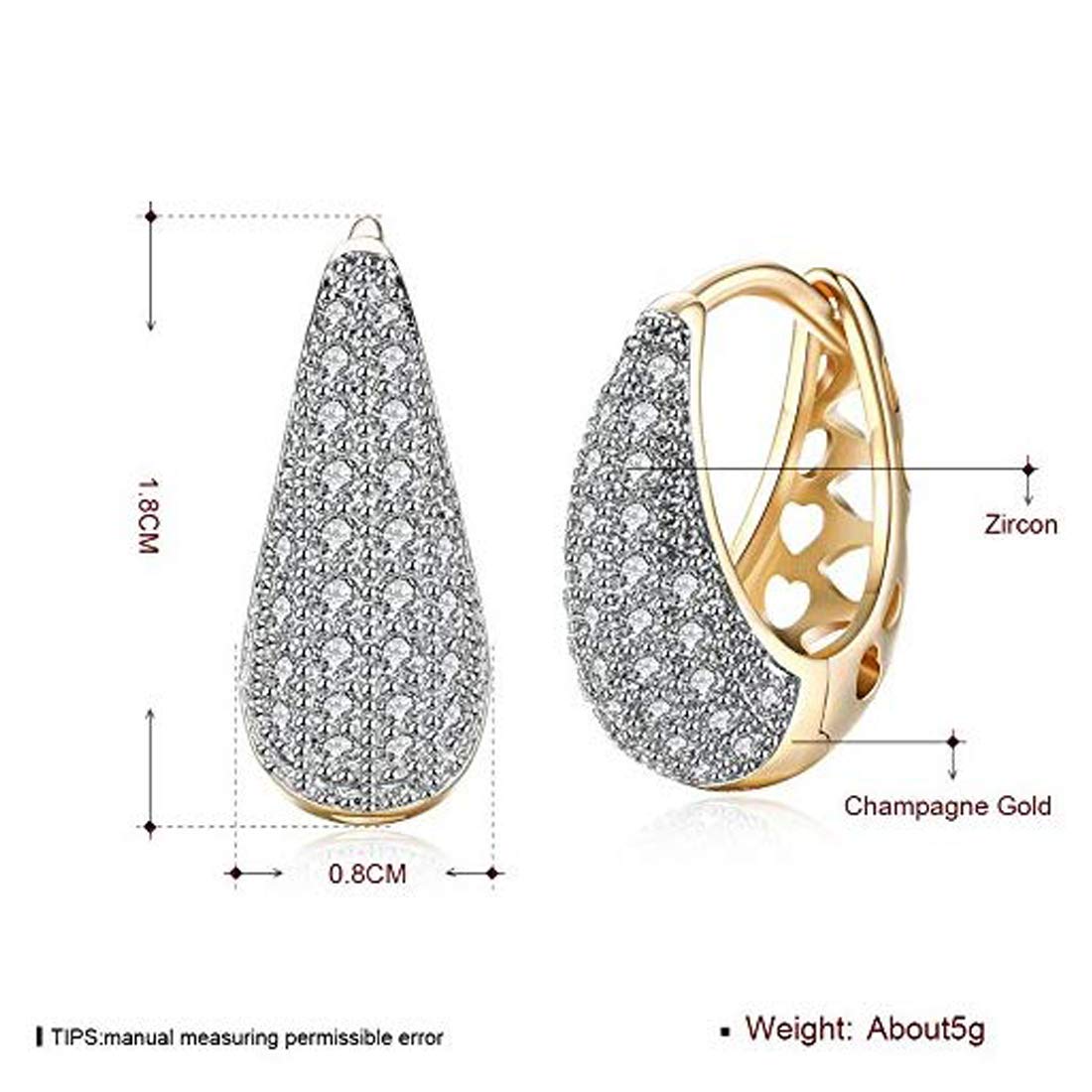 American Diamond Drop Earrings (Style 1)