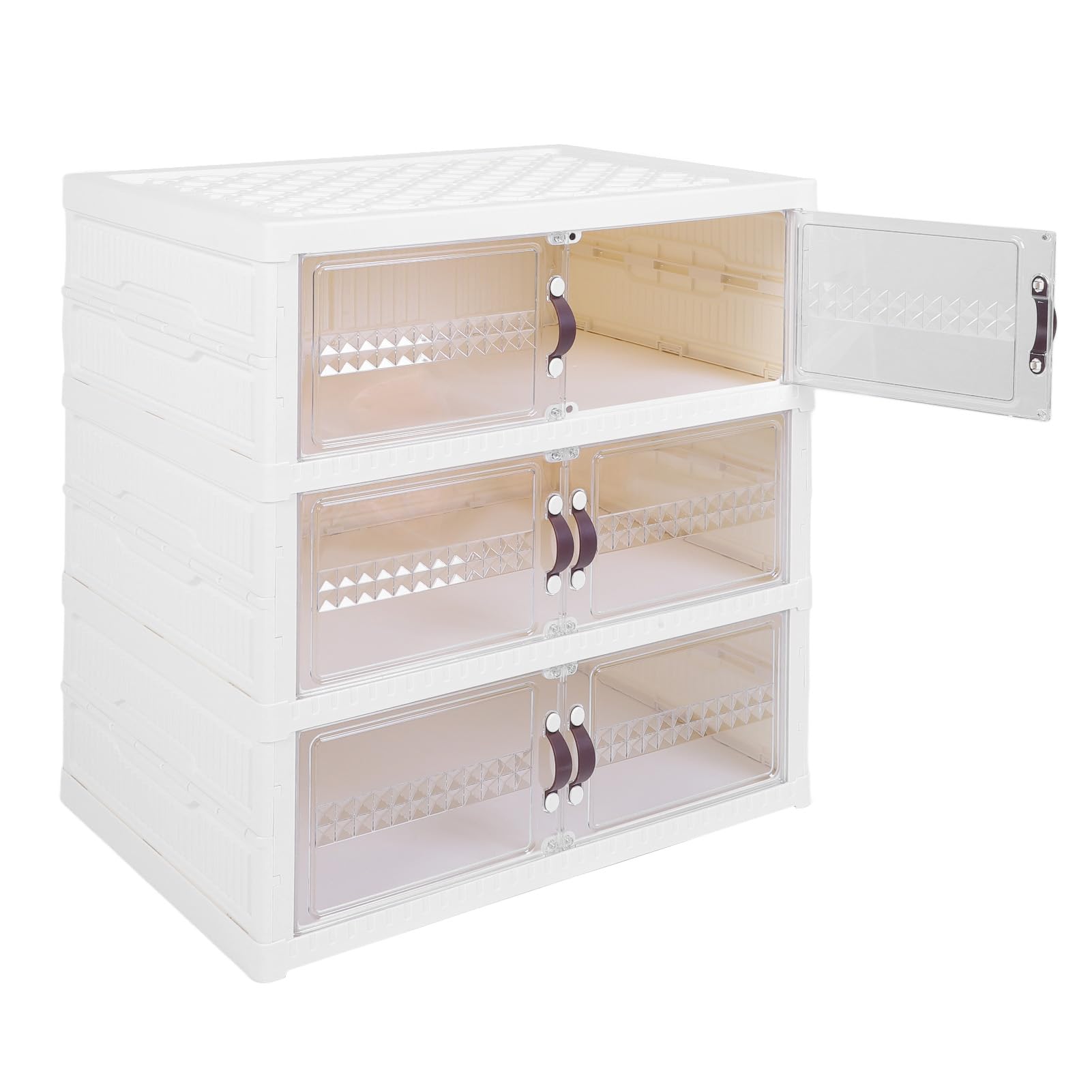 Aramox Caja de Almacenamiento de Zapatos Plegable con Puerta Magnética (3