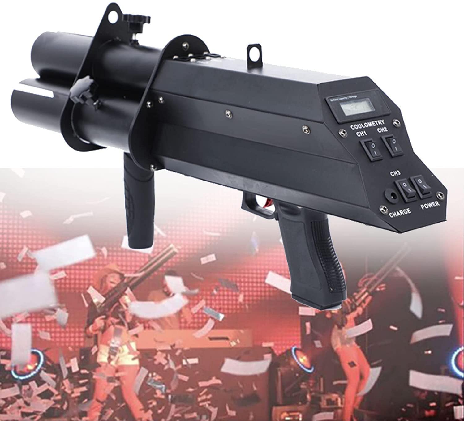 Amazon.co.jp: 紙吹雪ランチャースリーヘッド、電気紙吹雪