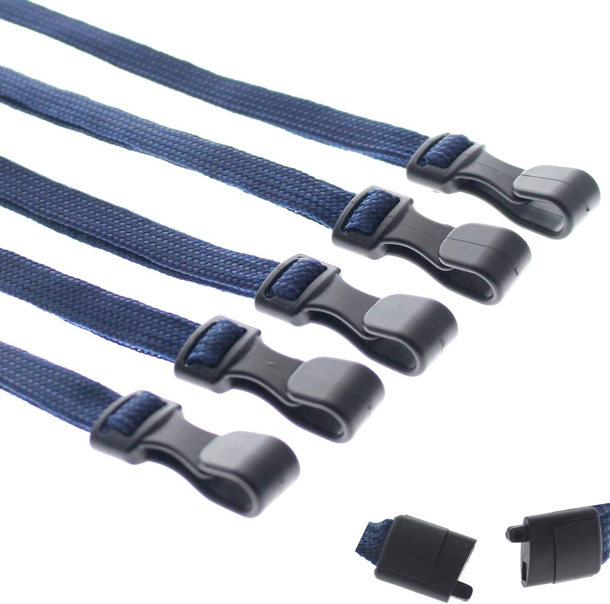 25 Pack MRI Safe ID Lanyards (No Metal) with Plastic No