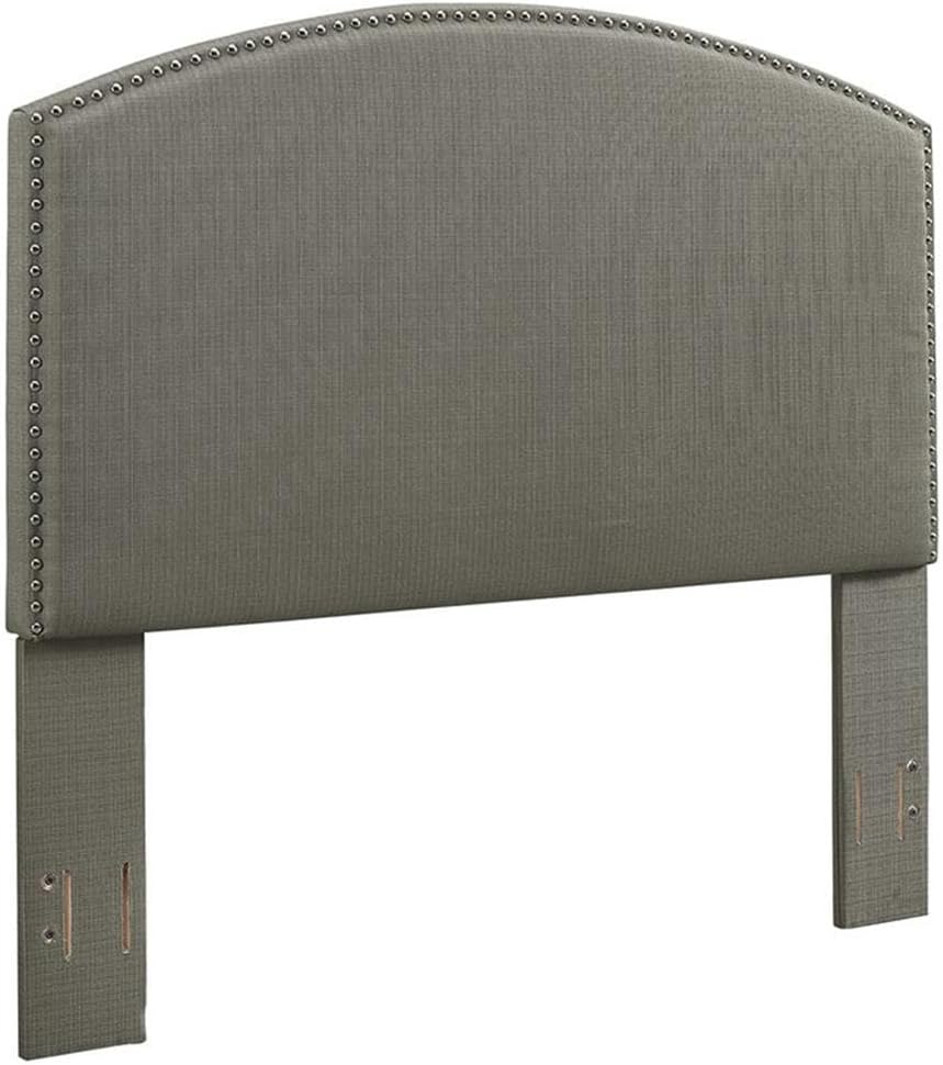 Crosley Furniture Cassie Upholstered Bed Headboard, Shadow Gray Linen, Full/Queen