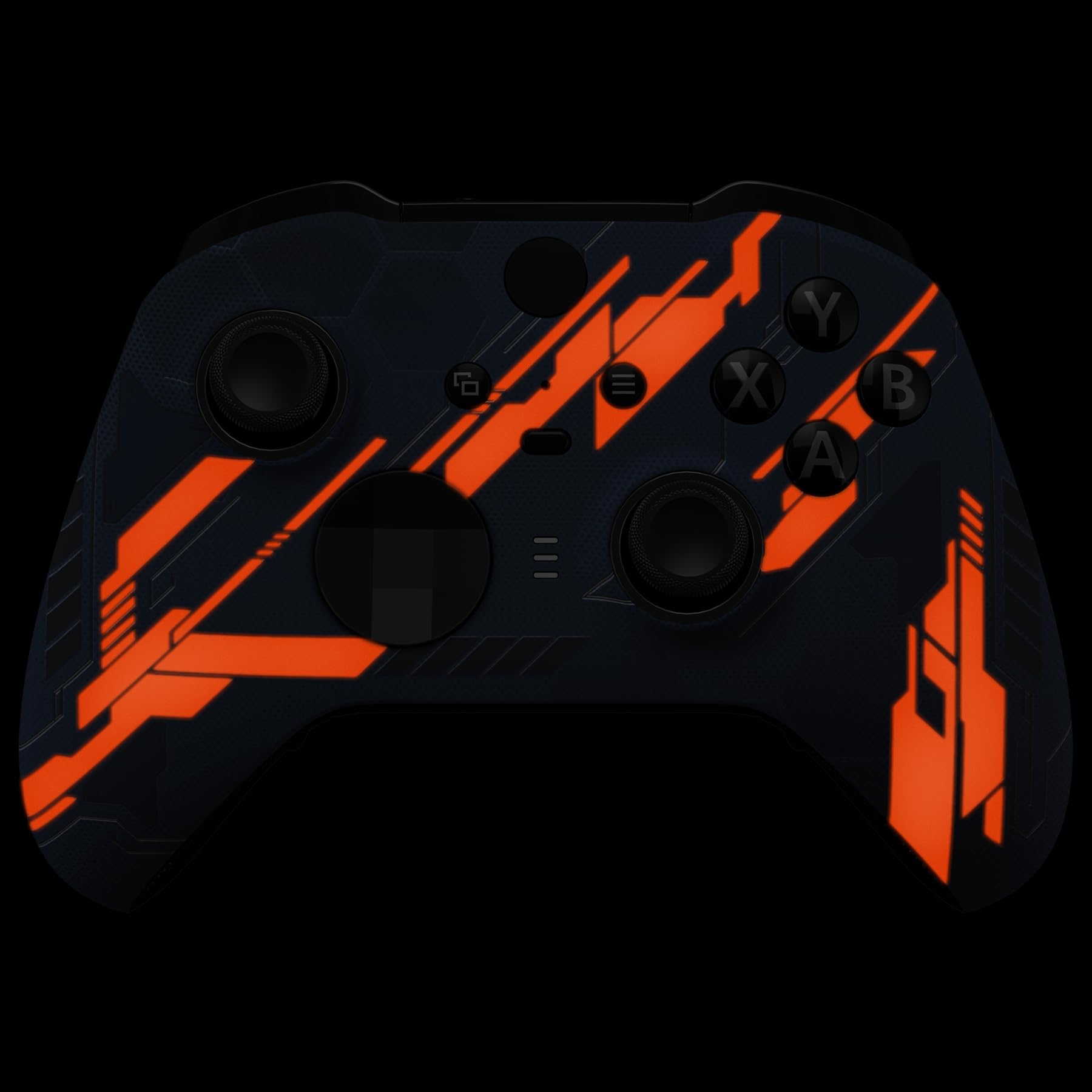 eXtremeRate Custodia Cover Frontale per Xbox Elite Series 2 Controller Model 1797,Scocca Case Ricambio per Xbox Elite Series 2 Wireless Controller Core&2 Anelli-Mecha Illumina nel Buio
