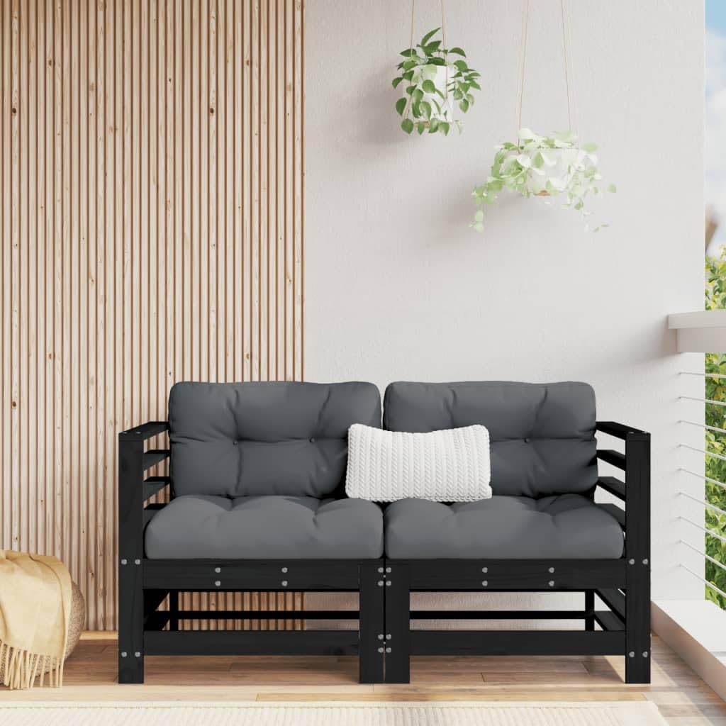 Meubles de patio d'extérieur pour optimiser les petits balcons avec une assise confortable en pin