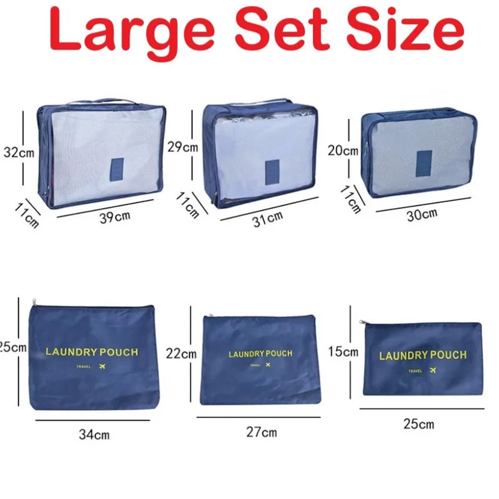 6 borse organizer da viaggio portatili, for vestiti, scarpe, trucco, bagagli per Vestiti, Scarpe, Cosmetici