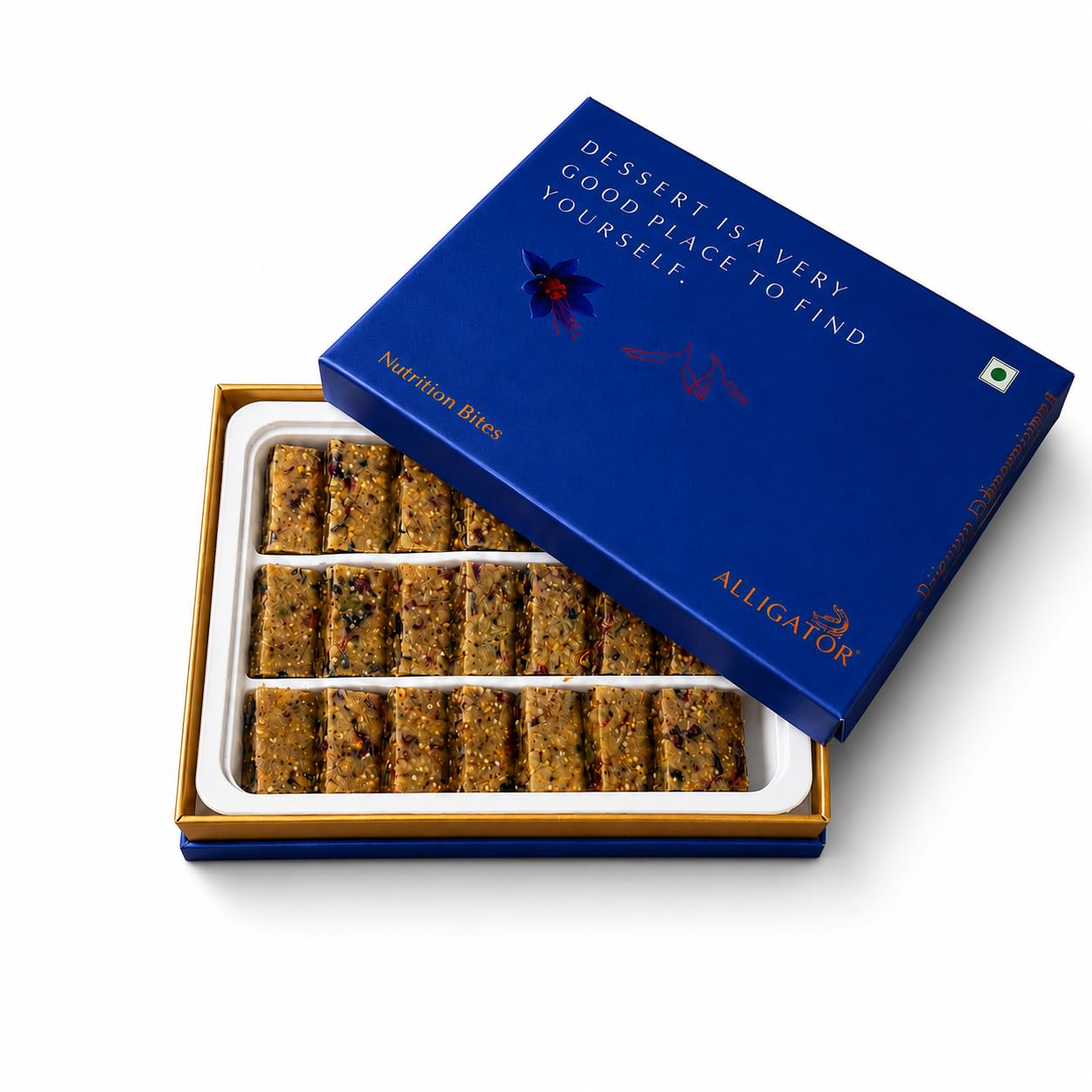 Alligator Nutrition Bites | Premium Dry Fruit & Seed Bites with Cashew, Almond, Walnut, Quinoa, Pistachio, Cranberry, Blueberry & Saffron | Less Sugar | Vegetarian Gift Box-image-22